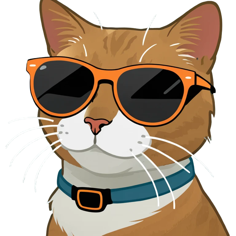 Cat with sunglasses emoji