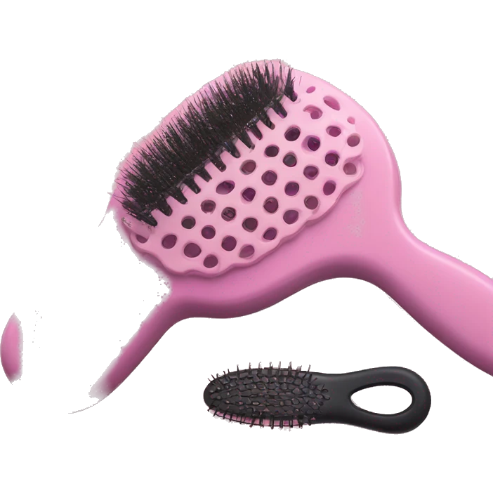light pink hairbrush inspired by a tangle teezer  emoji