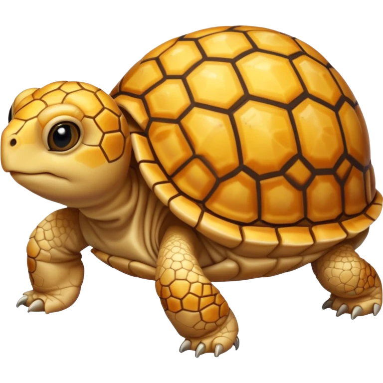 A young very small yellow tortoise emoji