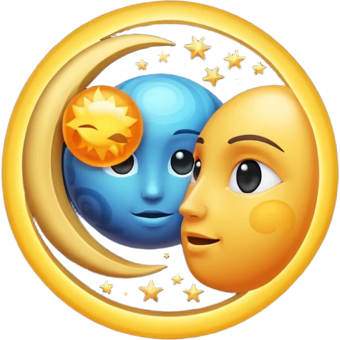 Sun and moon emoji