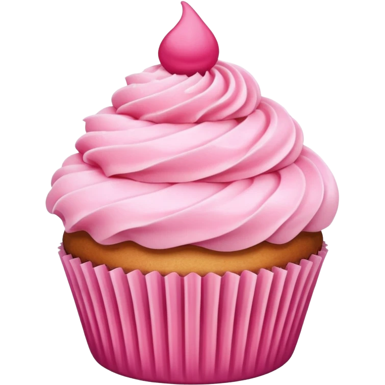 Cupcake with pink icing emoji