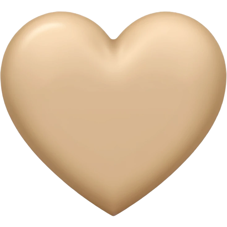 beige heart emoji
