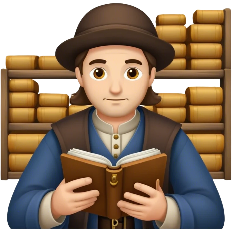 merchant reading emoji