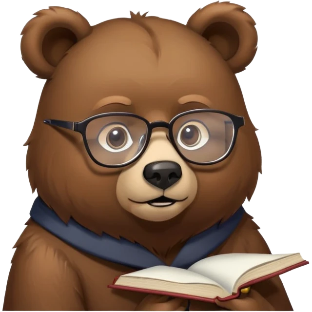 Bear studing  emoji