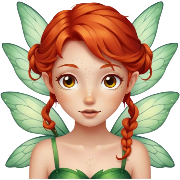 red headed fairy girl with freckles  emoji