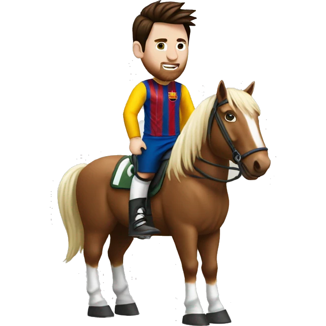 Messi on the horse  emoji