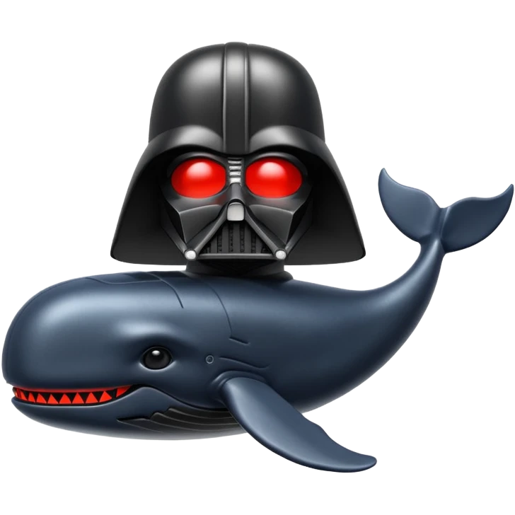 Une baleine dark vador emoji