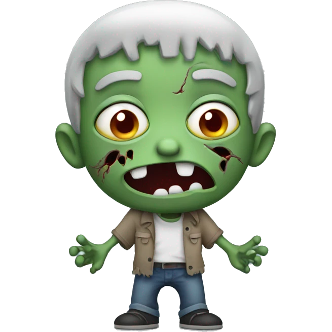 Cute Zombie with hands in front of him emoji