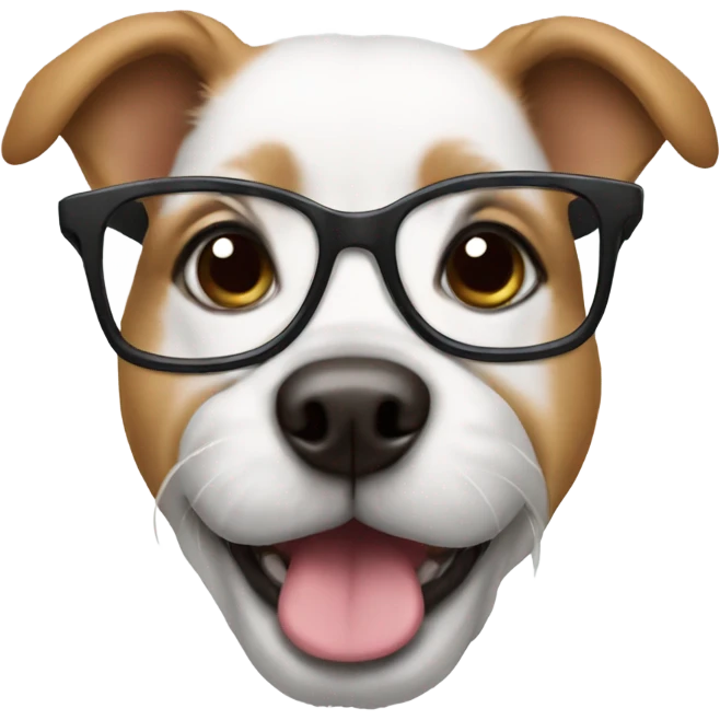 Dog with glasses  emoji