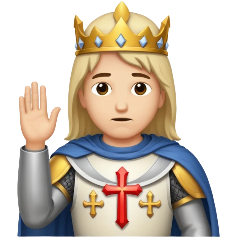 Crusader bowing befor God emoji