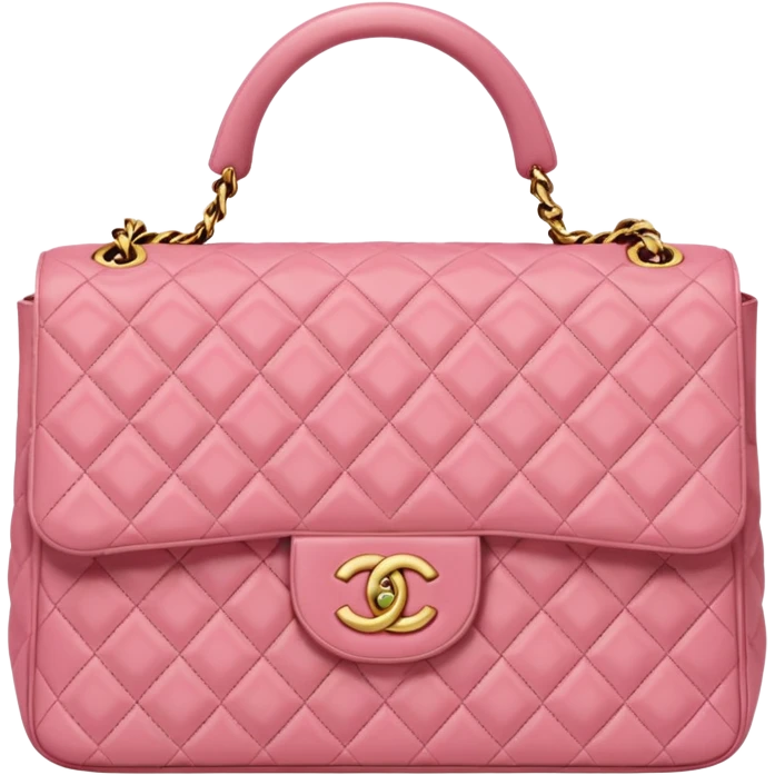 Pink chanel bag gold hardware emoji