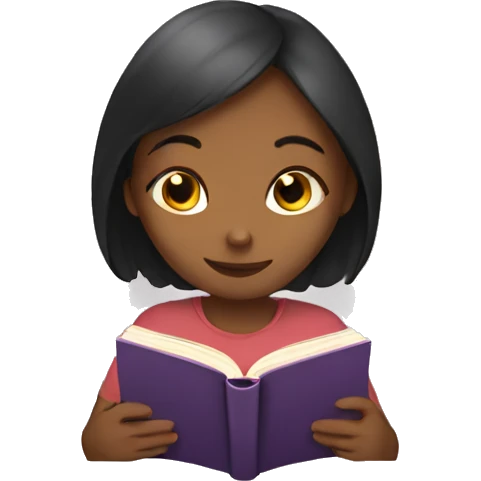 Introverted girl reading a book  emoji