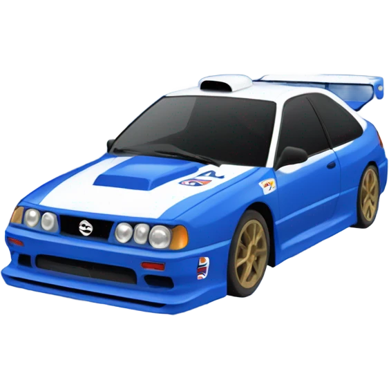 Blue 90’s rally car emoji