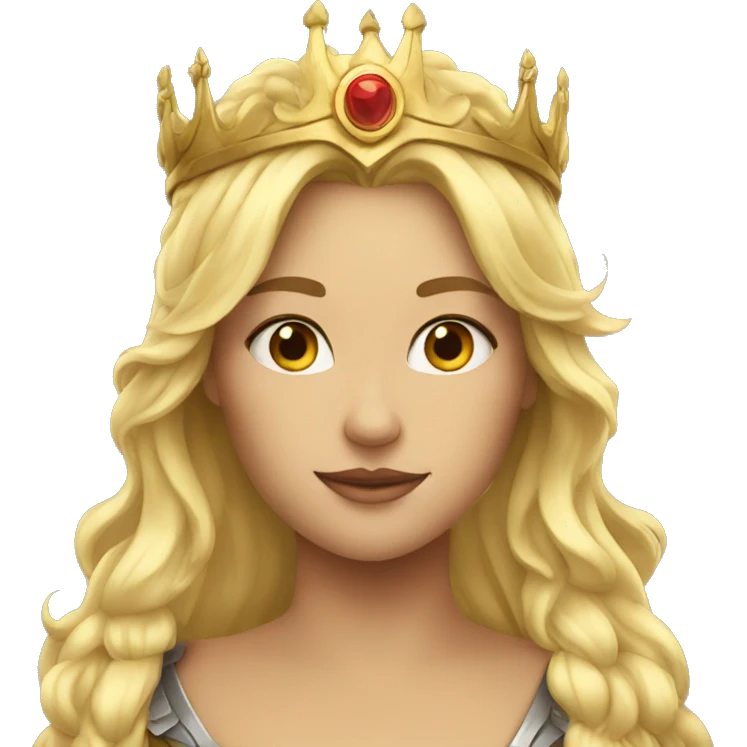 blond Valkyrie with a crown emoji