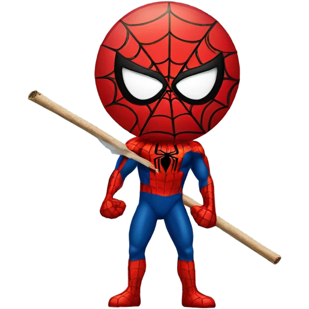 spiderman with blunt emoji