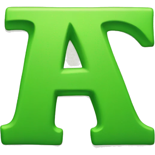 apple green with letter ga on it emoji