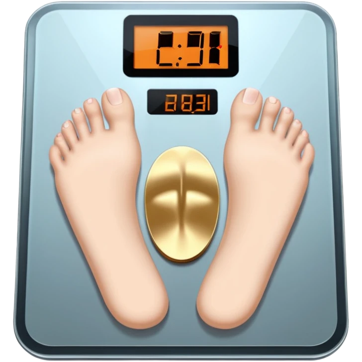 feet on digital scales emoji