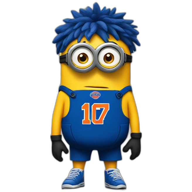 minion wearing 	New York Knicks jerssey emoji