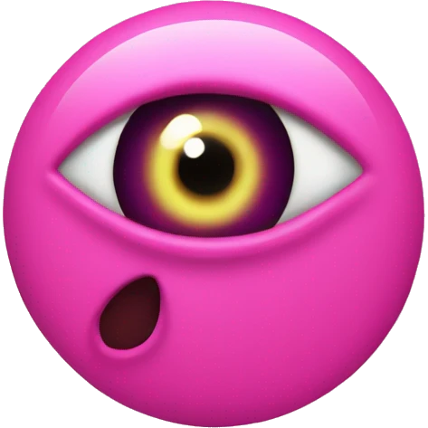 Pink evil eye emoji