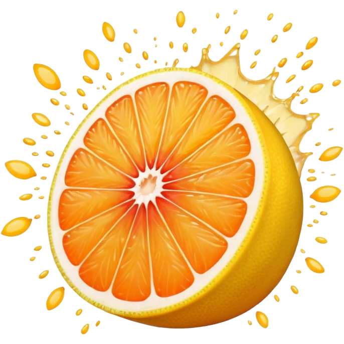 exposion of lemon, orange and grapefruit emoji