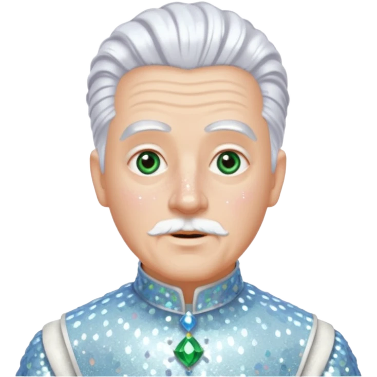 Servant Boq from The Wizard of Oz with white hair, white sequin outfit emoji