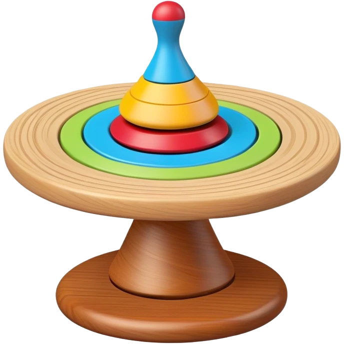 spinning top toy with swirling motion lines, fun and dynamic emoji