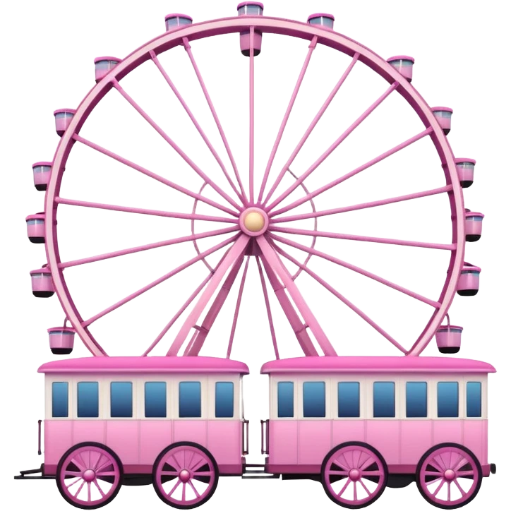 mix light pink dark pink and white theme park Ferris wheel emoji