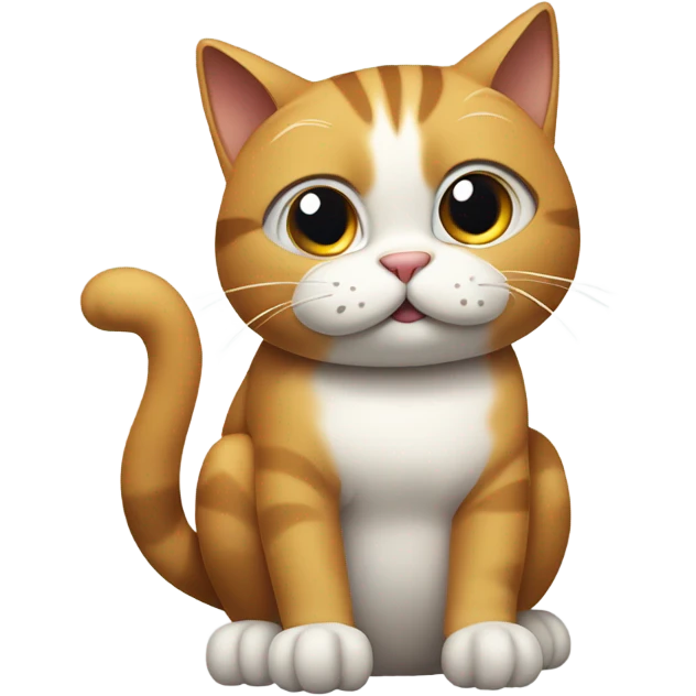 Cat flipping the bird emoji