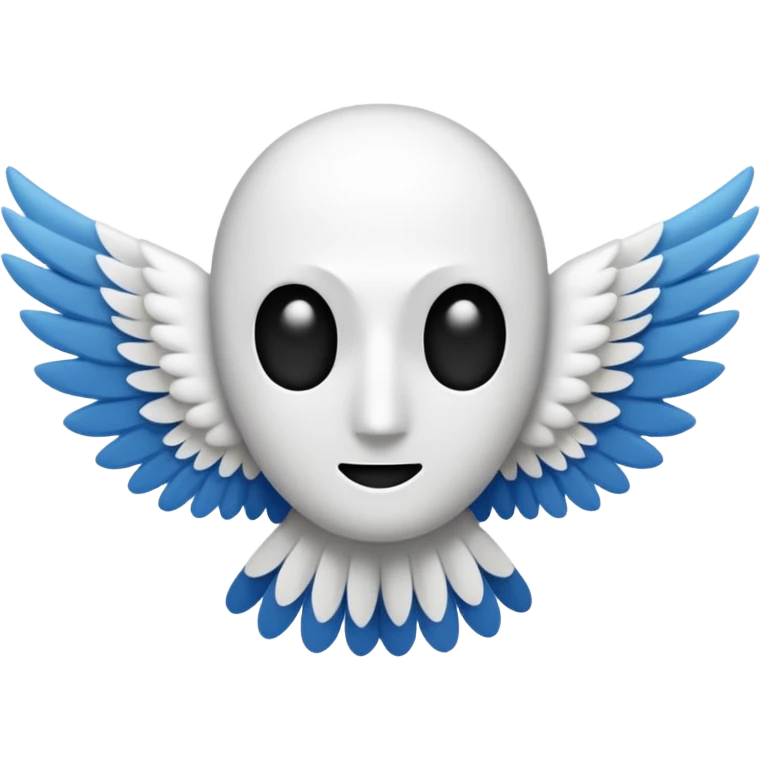 1 billete con 1 ala blanca a cada lado, no hay caras, solo alas emoji