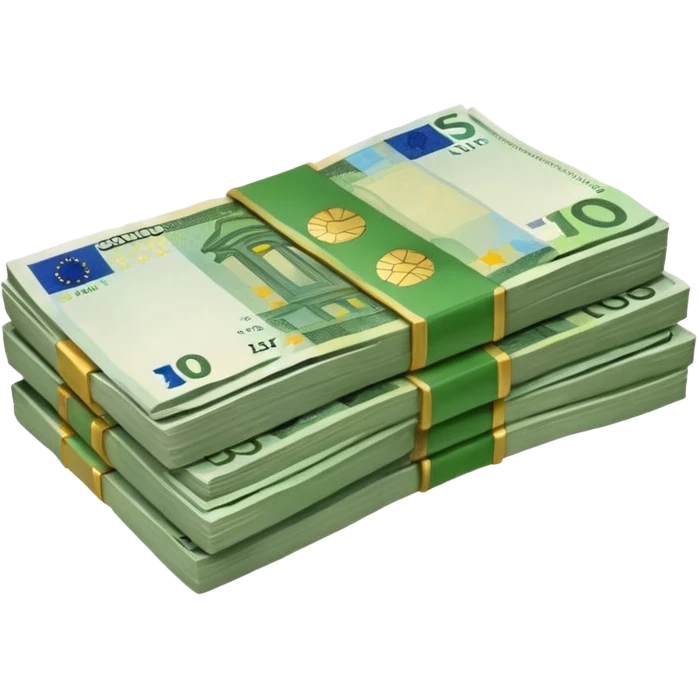 liasse de billet d'euro emoji