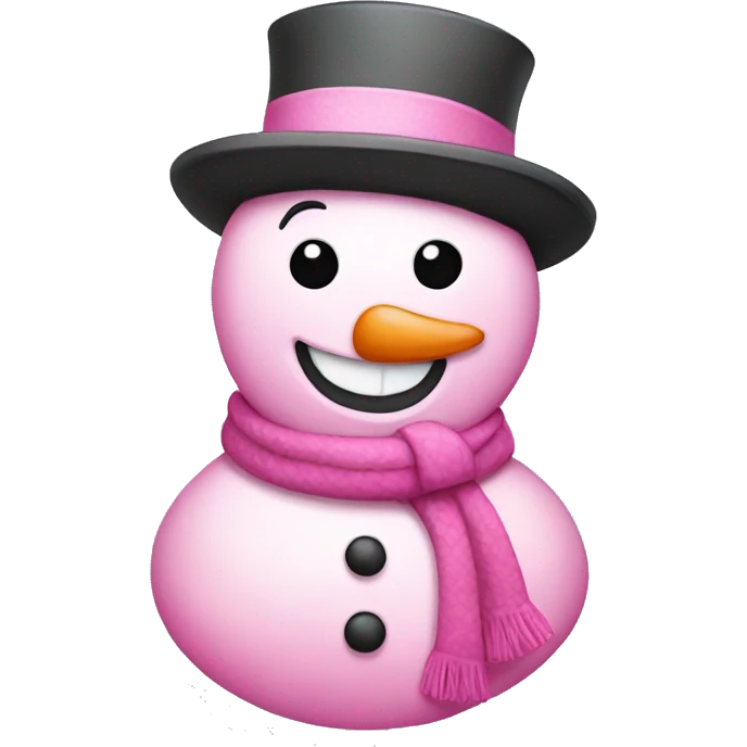 pink snowman  emoji
