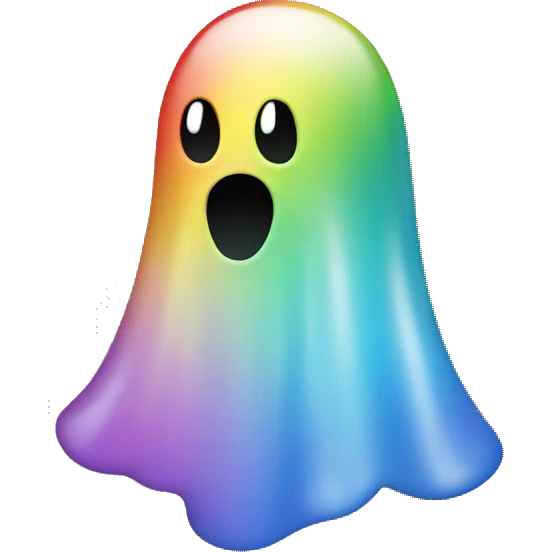 rainbow ghost emoji