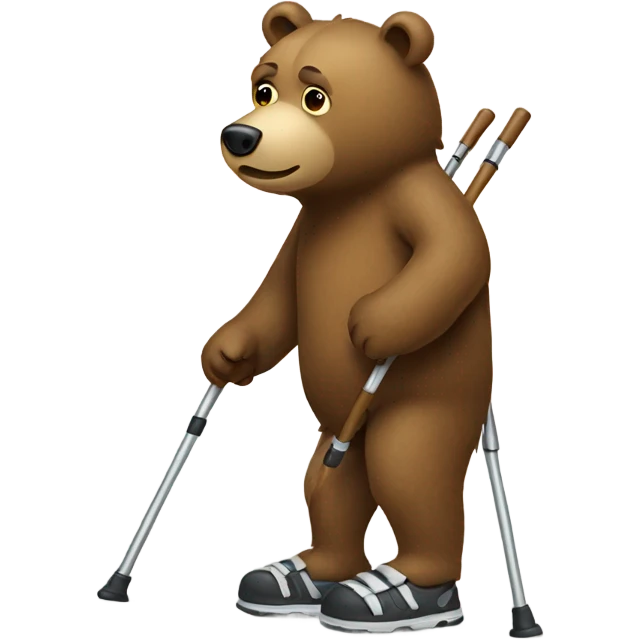Bear on crutches emoji