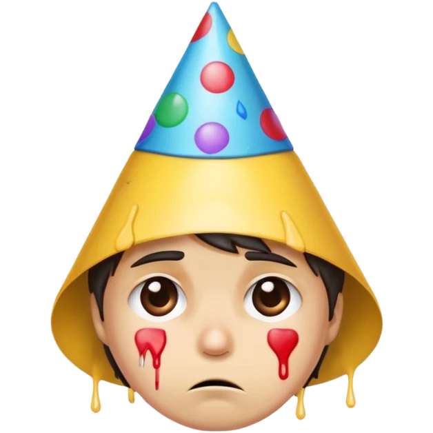 Sad party emoji