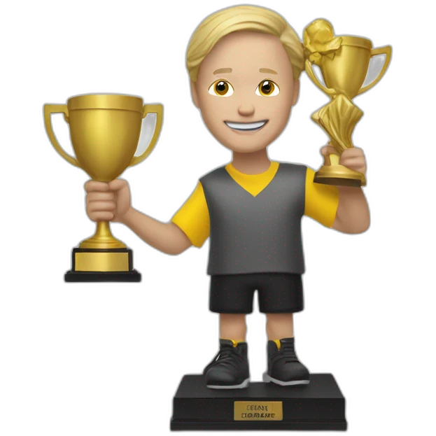 Haaland with trophy emoji