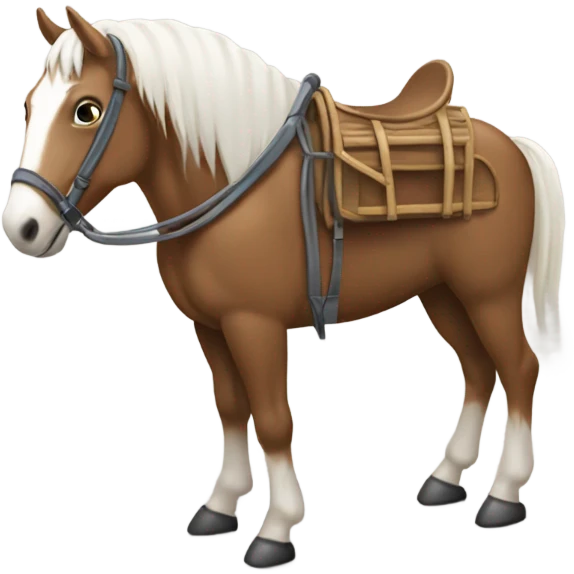 Caballo con silla  emoji