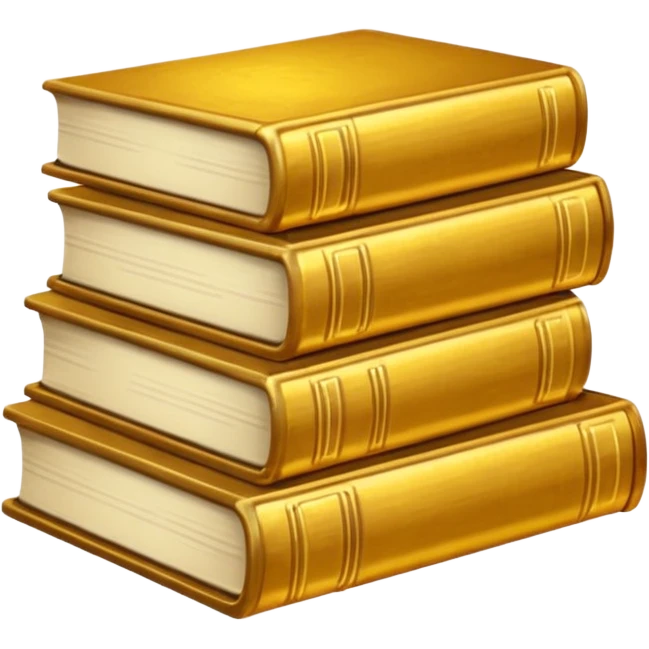 books, golden glow emoji