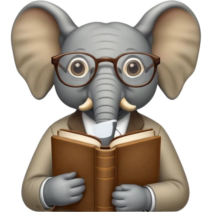 Un éléphant enseignant emoji
