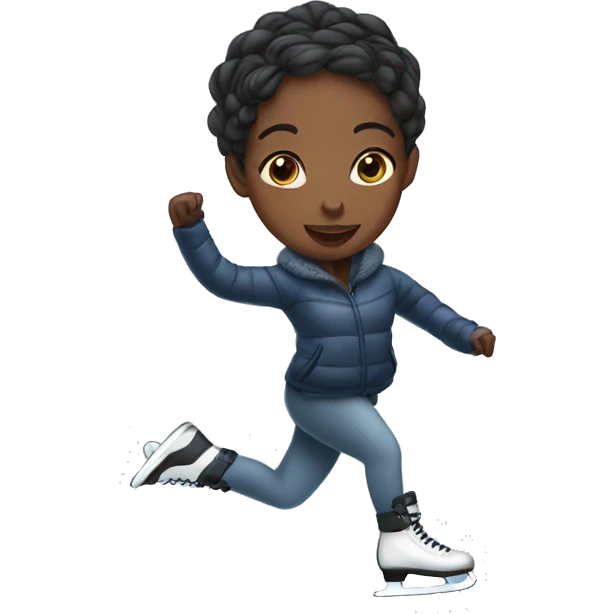 Black girl ice skating  emoji