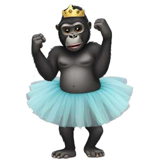 gorilla in a tutu emoji