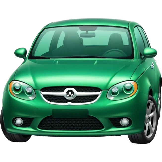 Coche verde de whatsapp emoji