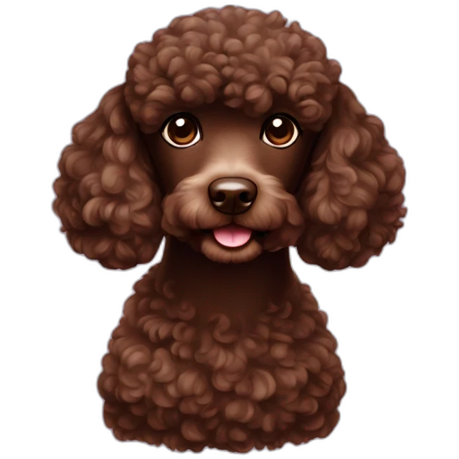 Lovely Chocolate poodle emoji