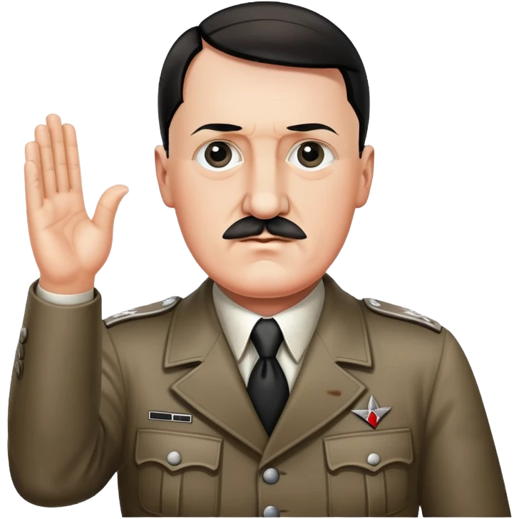 Hitler con la mano alzata emoji