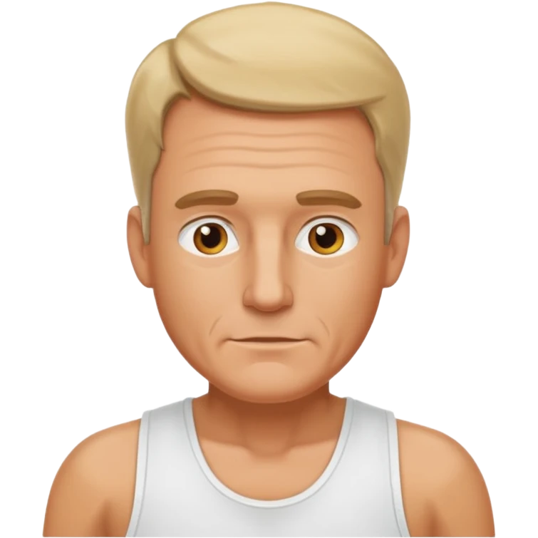 fat middle aged white man in wifebeater emoji