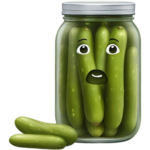 Pickles eating pickle emoji