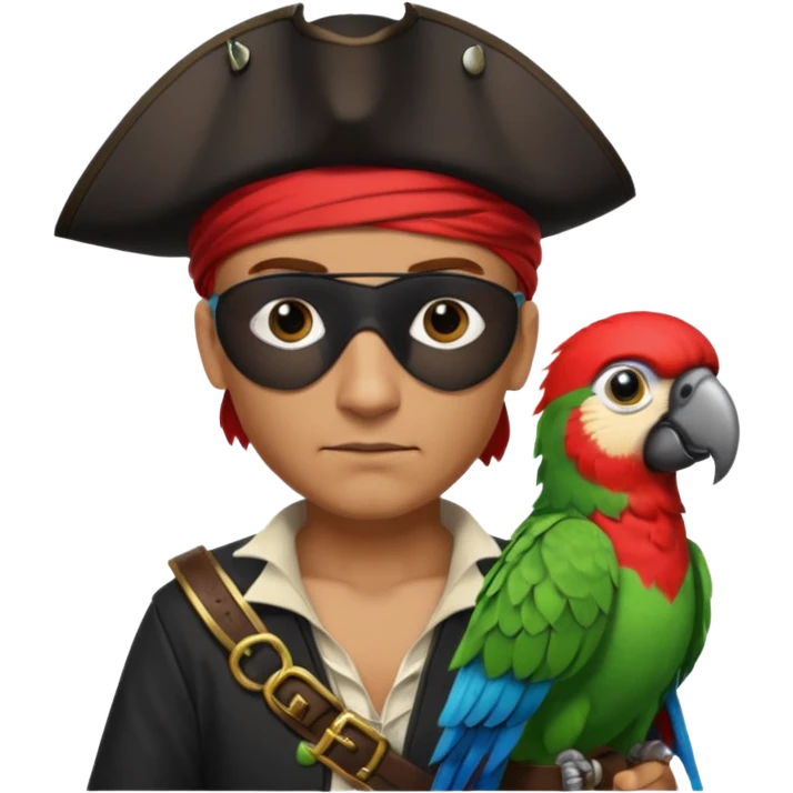 pirate and parrot emoji