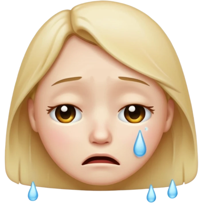 crying face emoji, single tear, sad expression emoji