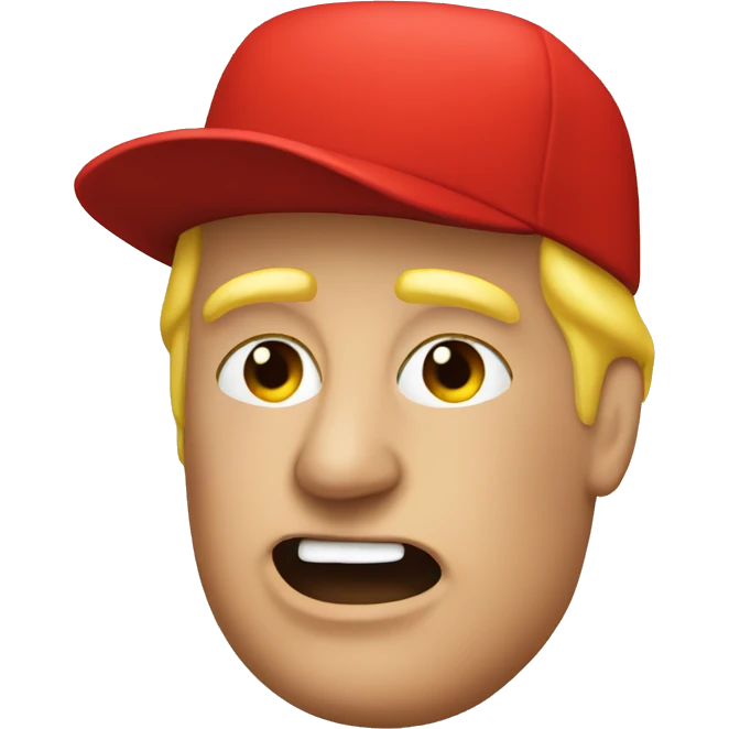 Red Trump hat emoji