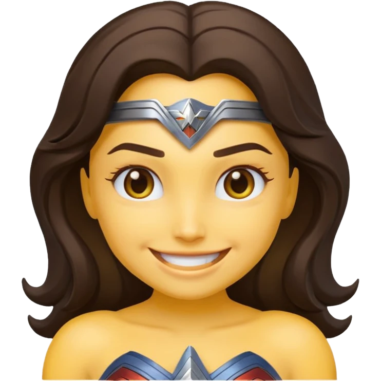 create a yellow emoji of woder woman emoji