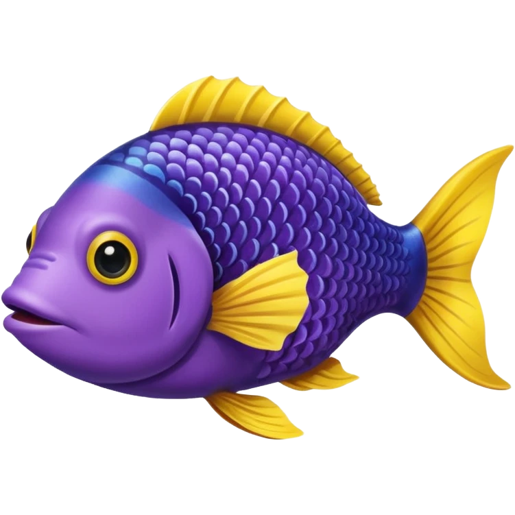 GURGLE FISH FROM FINDING NEMO PURPLE AND YELLOW GRAMMA FISH LONG emoji
